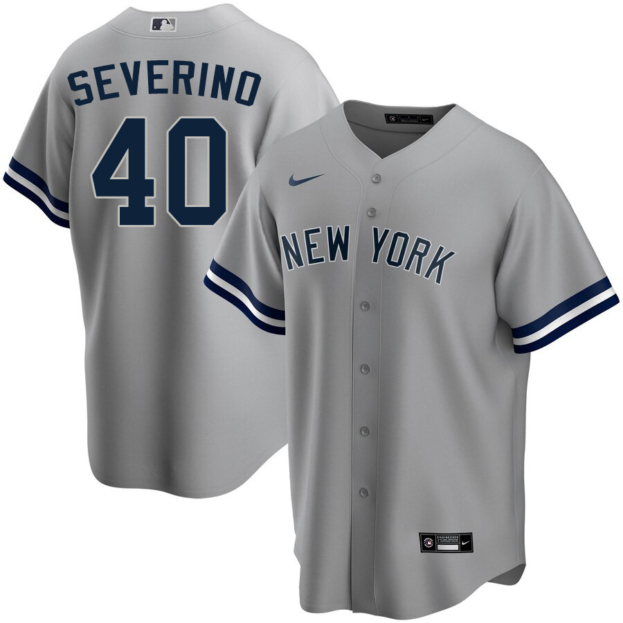2020 Nike Men #40 Luis Severino New York Yankees Baseball Jerseys Sale-Gray